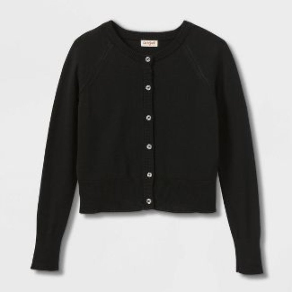 Girls' Cardigan Sweater - Cat & Jack™ - Black, NWT-never worn